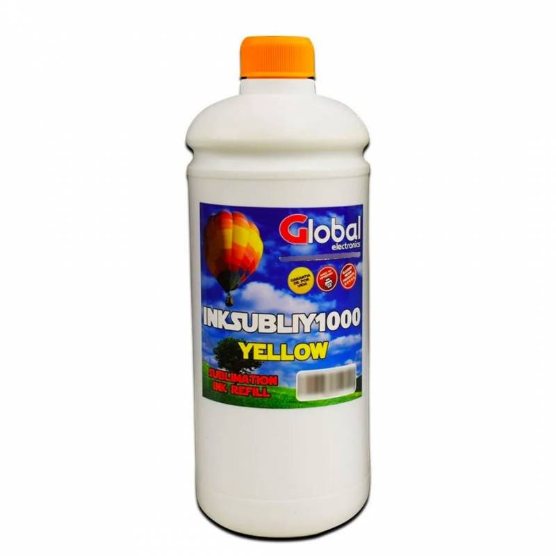 Tinta Premium Sublimacin Yellow En Botella De 1000 Cm3 - Global Electronics (caja X 12)