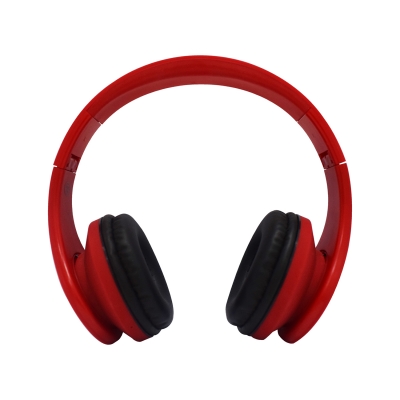 Auricular Bluetooth Inalambrico Plegable Con Microfono Y Radio Fm Incorporada Stereo Color Rojo - Global Electronics (caja X 40)