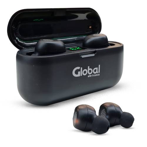 Auricular Bluetooth Inalmbrico Tws06 - Proteccin Batera Y Nivel Bajo De Batera 2:30hs - Tiempo De Uso - Color Negro - Global Electronics (caja X 100)