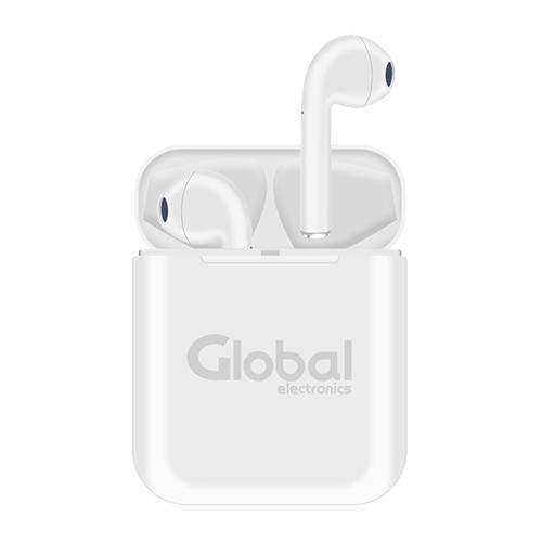 Auricular A-pod Bluetooth Inalmbrico I12s Touch Con Proteccin Batera Y Nivel Bajo De Batera 2:30hs Tiempo De Uso Color Blanco - Global Electronics (caja X 1