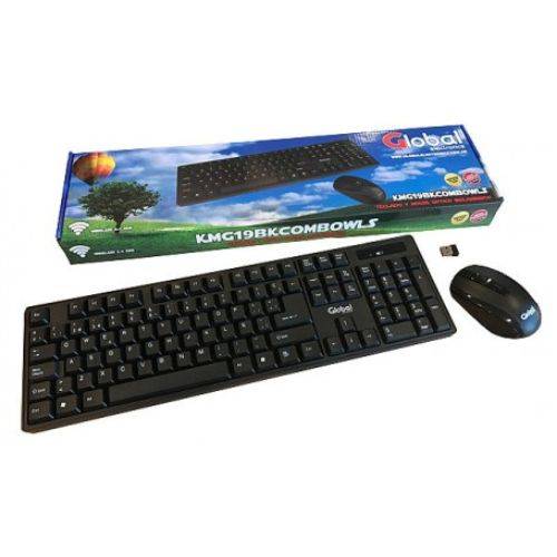Teclado Y Mouse Combo Inalmbrico 2.4ghz A Pilas Color Negro (teclado 1 Pila Aa - Mouse 2 Pilas Aaa No Includas) - Global Electronics (caja X 20)